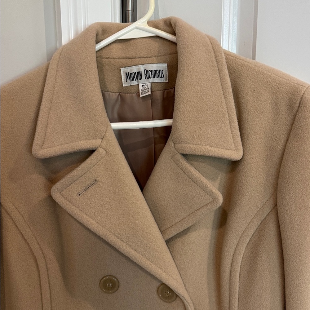 Marvin Richards Wool Cashmere Double-Breasted Pea Coat- Women’s Medium - Picture 3 of 10